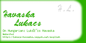 havaska lukacs business card